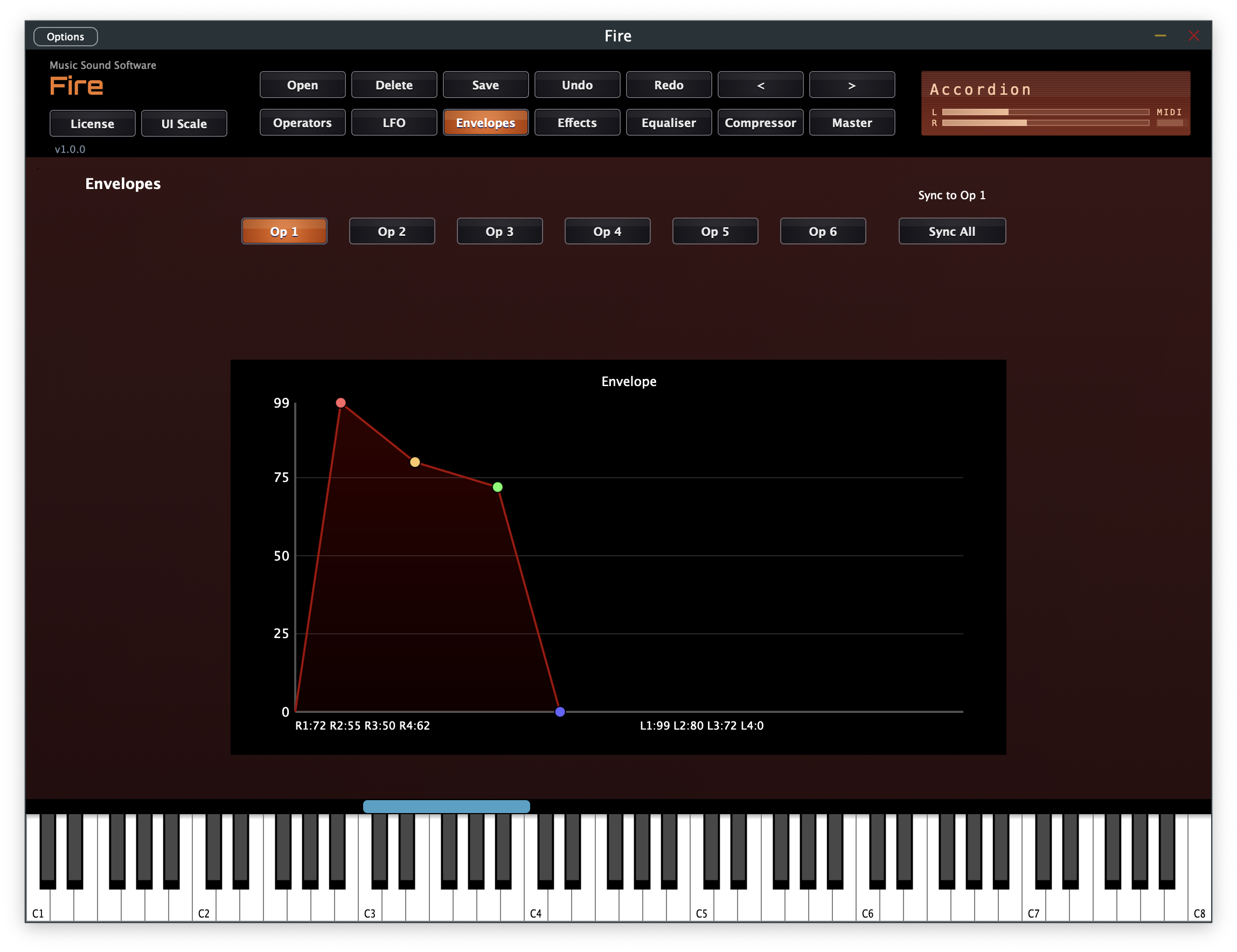 Fire DX7 Envelopes